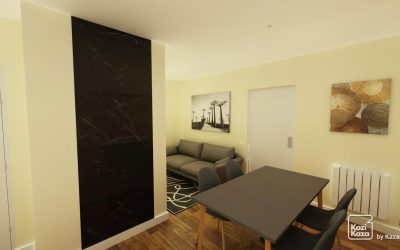 Réalisation des plans 3D d’un appartement Type 2 à rénover complétement